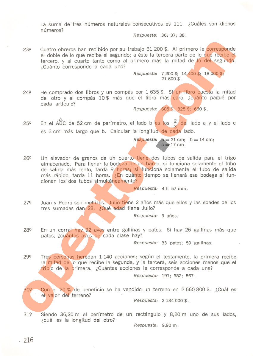 Aritmética de Repetto 3 - Página 216