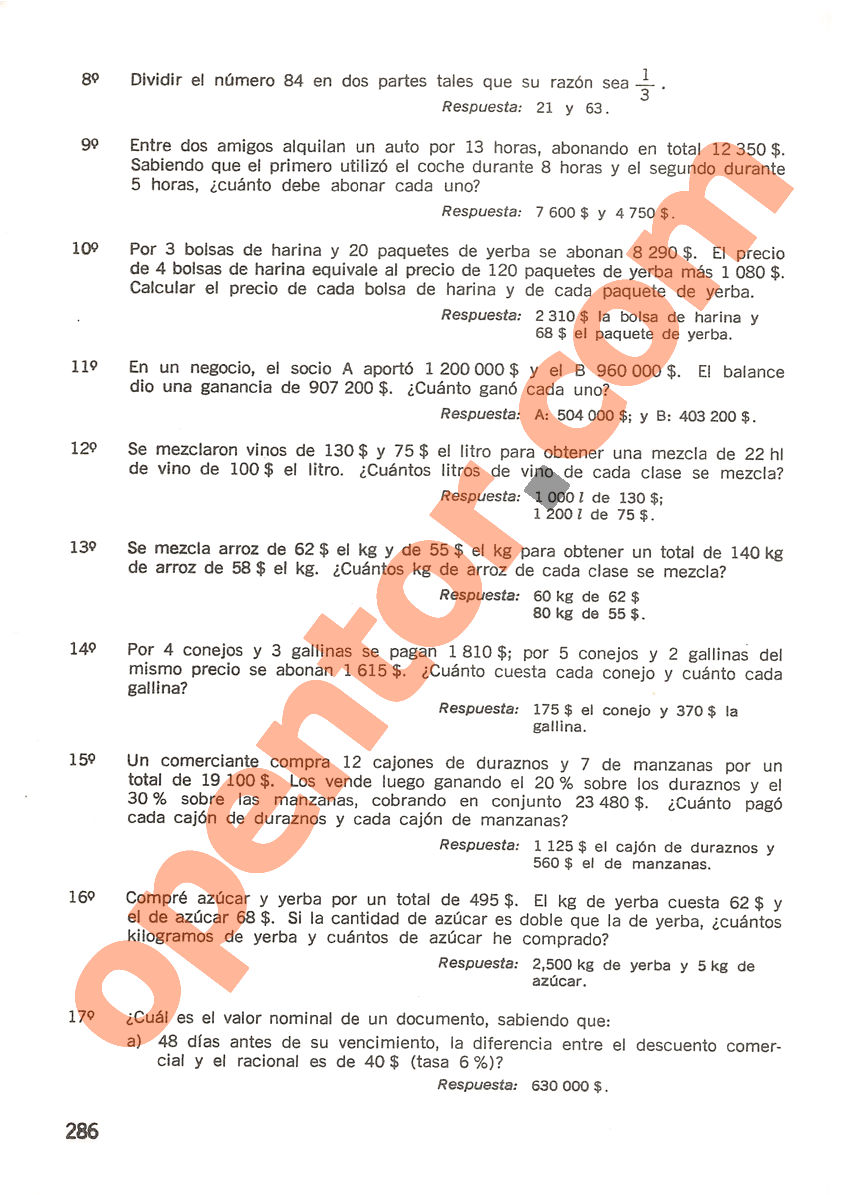 Aritmética de Repetto 3 - Página 286