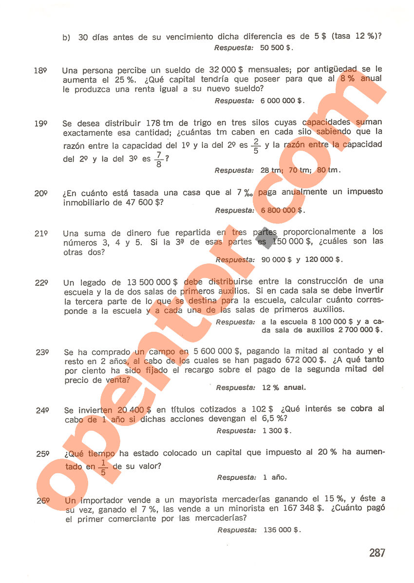 Aritmética de Repetto 3 - Página 287