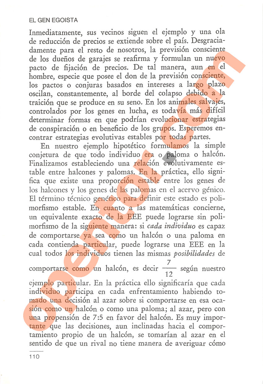 El gen egoísta de Richard Dawkins - Página 110