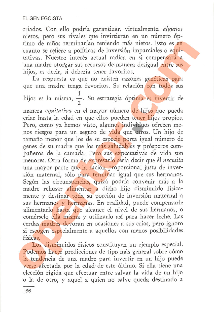 El gen egoísta de Richard Dawkins - Página 186