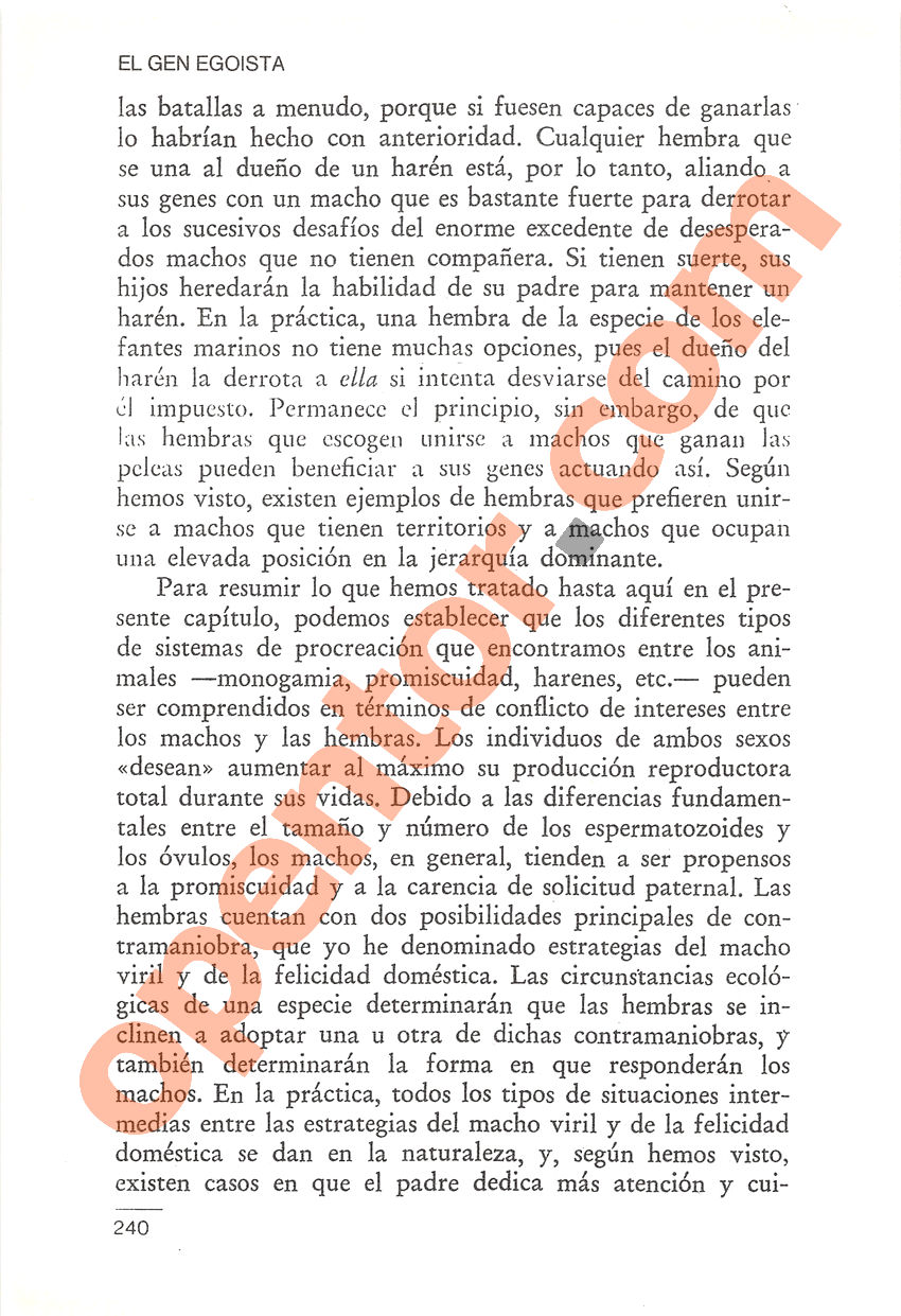 El gen egoísta de Richard Dawkins - Página 240