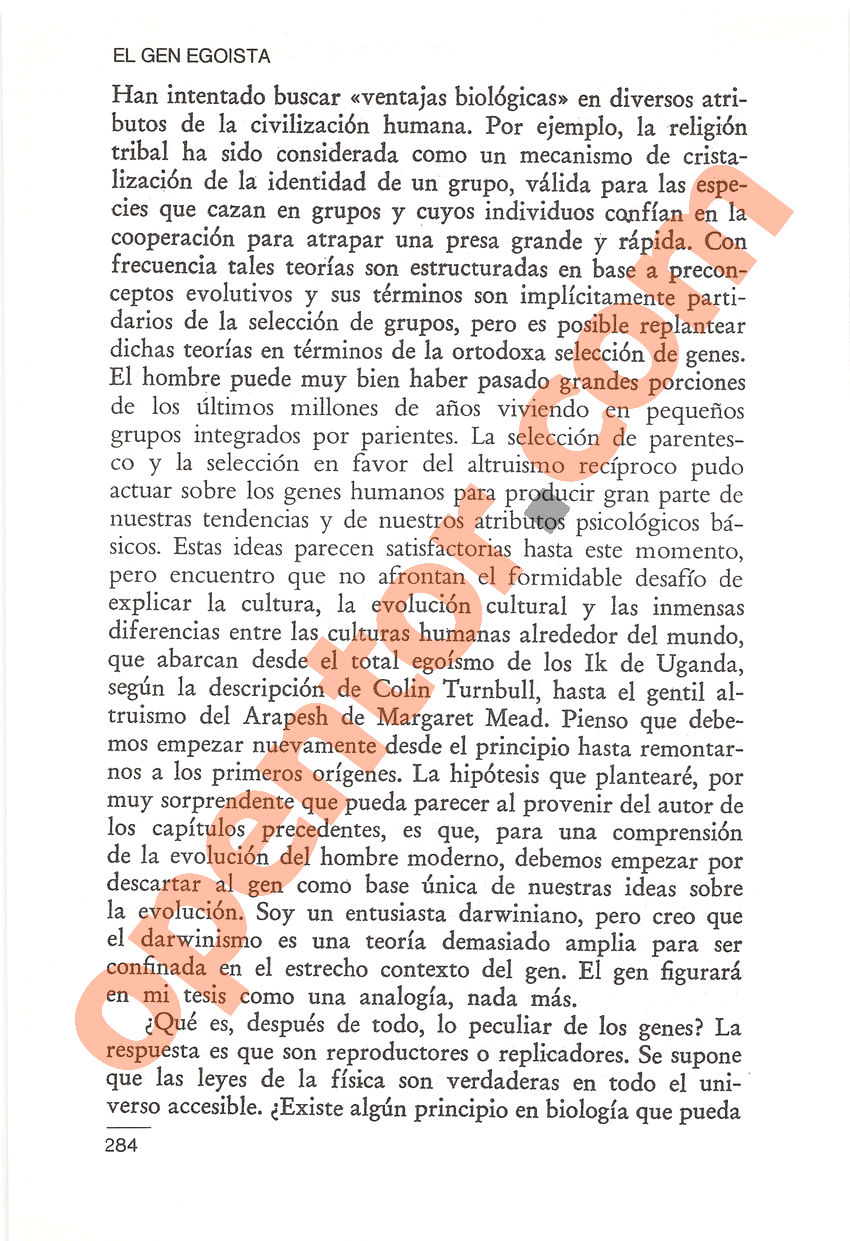 El gen egoísta de Richard Dawkins - Página 284