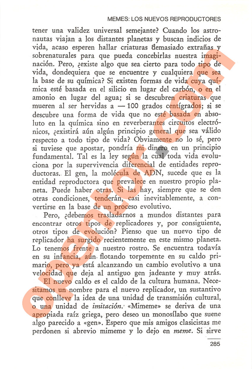 El gen egoísta de Richard Dawkins - Página 285