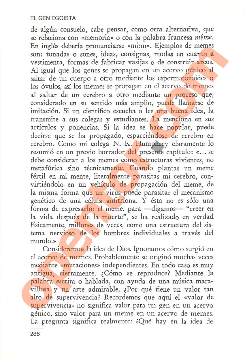 El gen egoísta de Richard Dawkins - Página 286