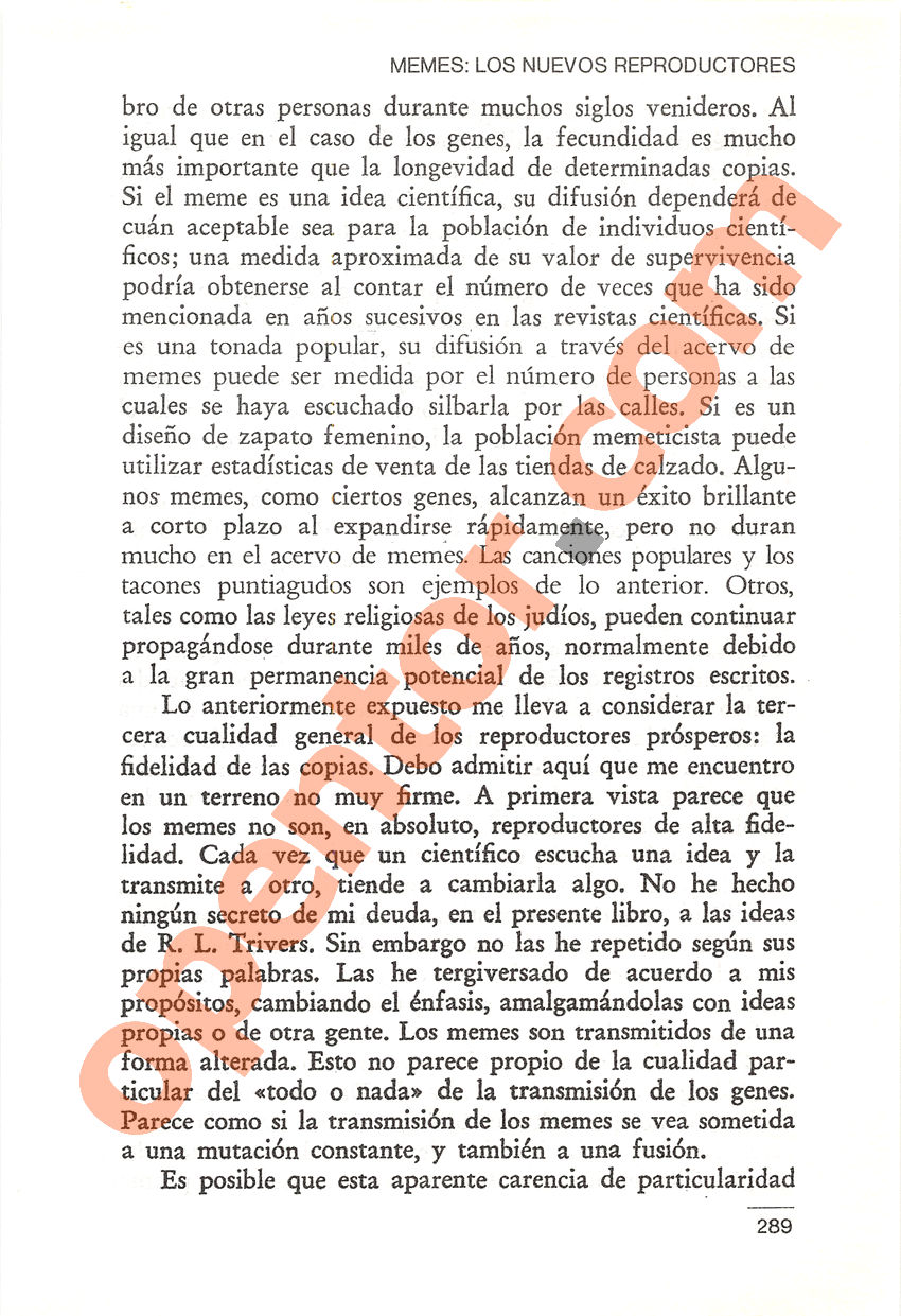 El gen egoísta de Richard Dawkins - Página 289