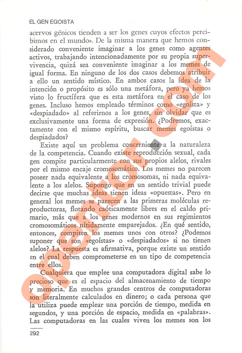 El gen egoísta de Richard Dawkins - Página 292