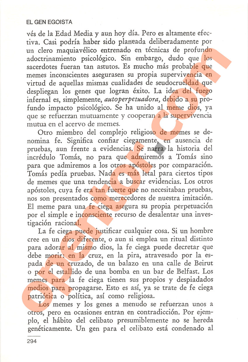 El gen egoísta de Richard Dawkins - Página 294