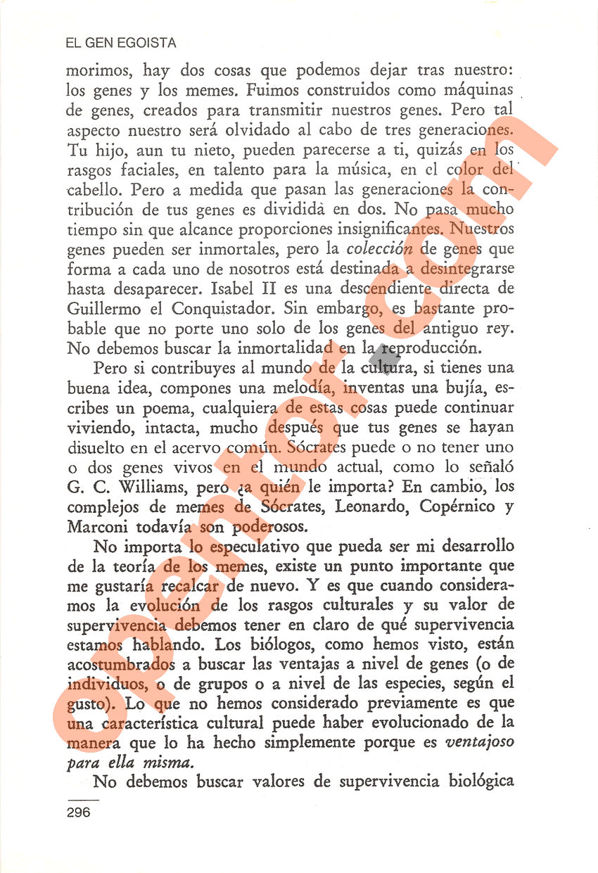 El gen egoísta de Richard Dawkins - Página 296