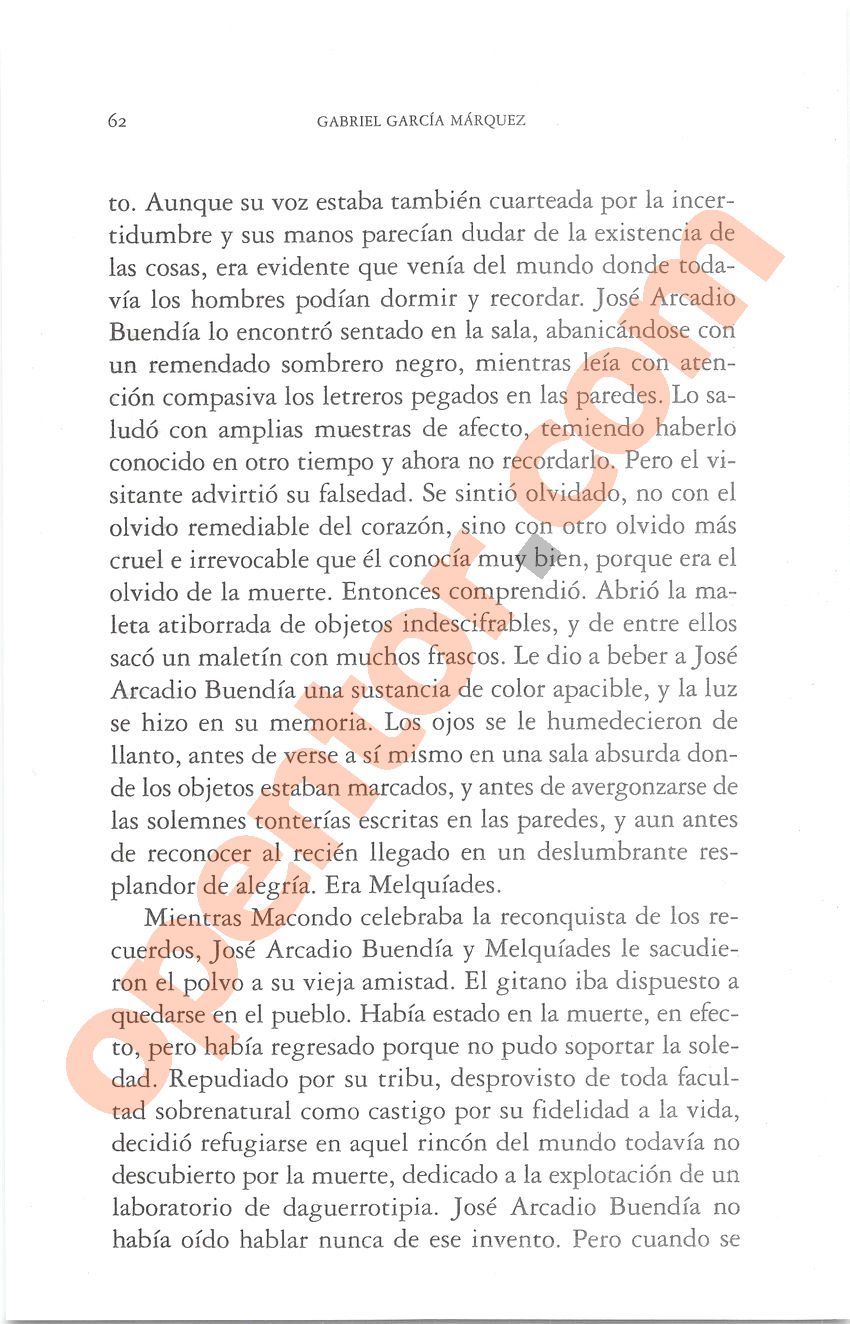 Cien años de soledad de Gabriel García Márquez - Página 62