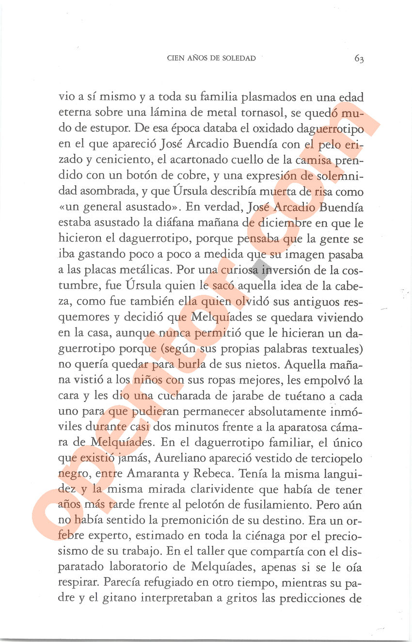 Cien años de soledad de Gabriel García Márquez - Página 63