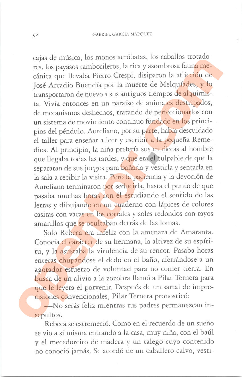 Cien años de soledad de Gabriel García Márquez - Página 92