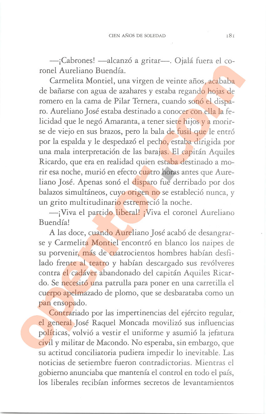 Cien años de soledad de Gabriel García Márquez - Página 181