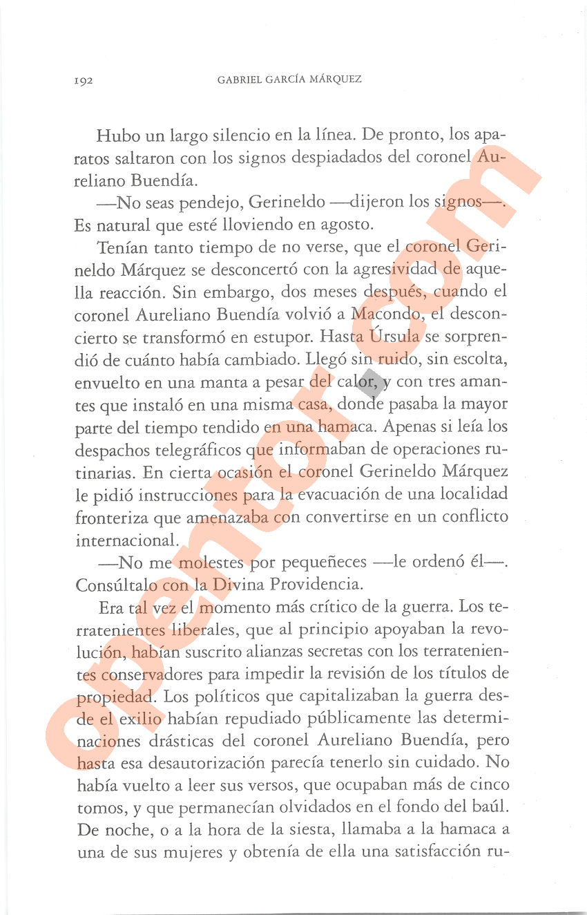 Cien años de soledad de Gabriel García Márquez - Página 192
