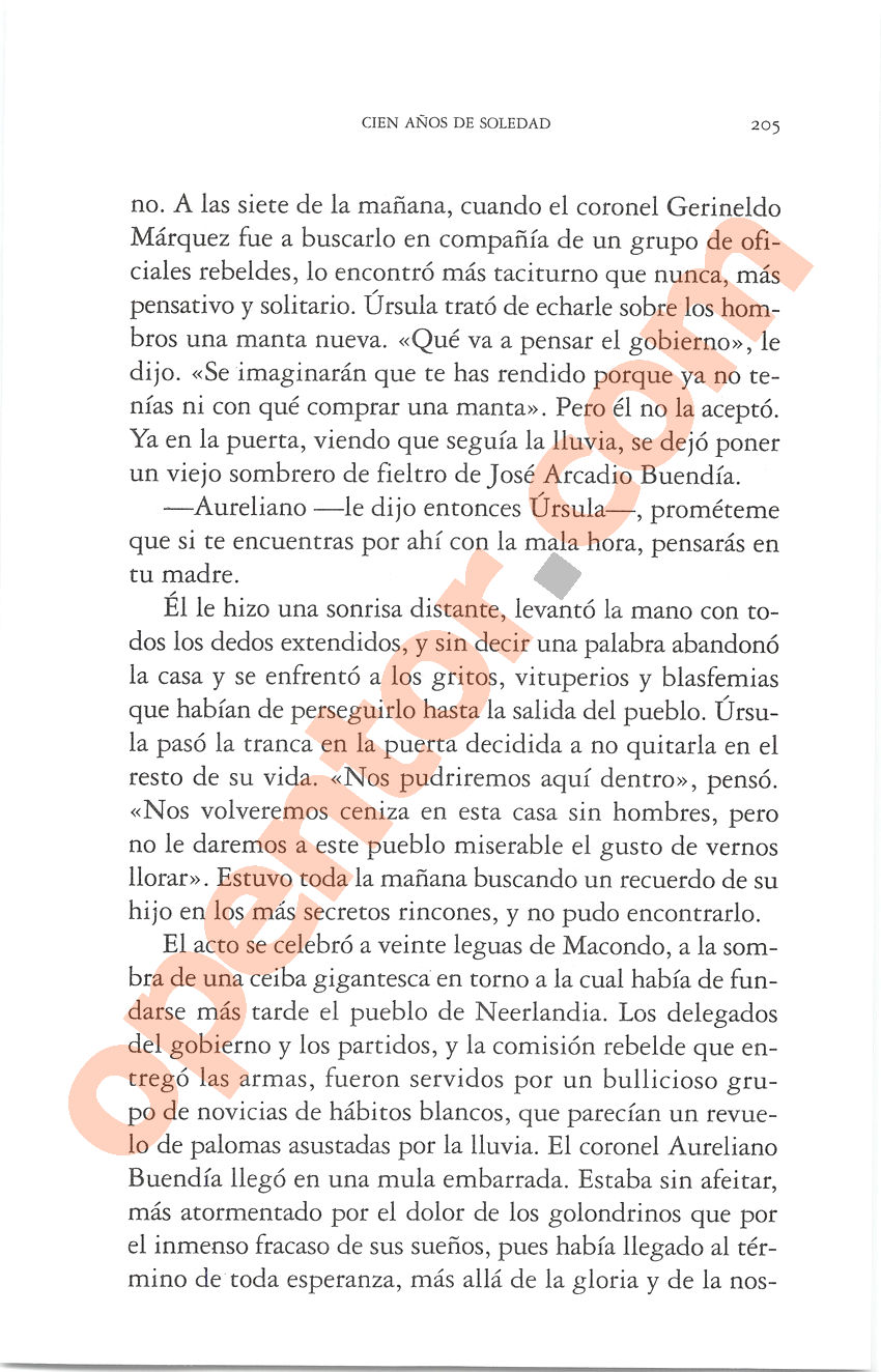 Cien años de soledad de Gabriel García Márquez - Página 205