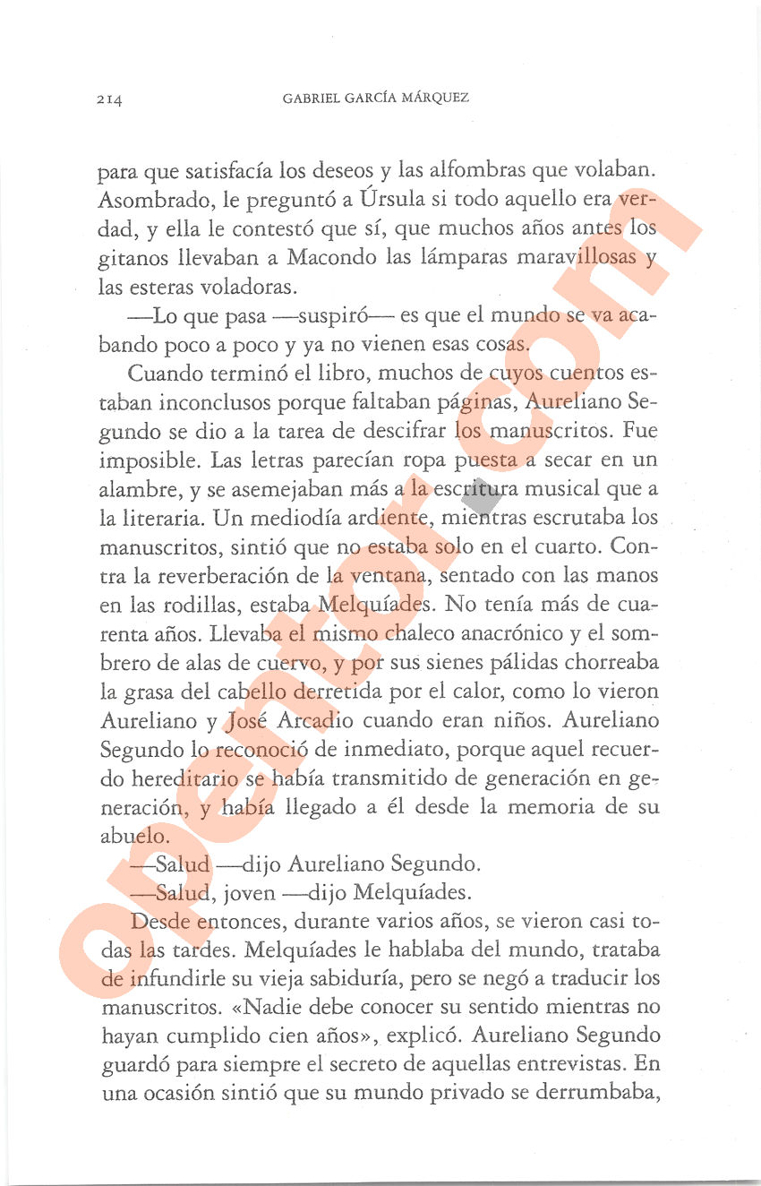 Cien años de soledad de Gabriel García Márquez - Página 214