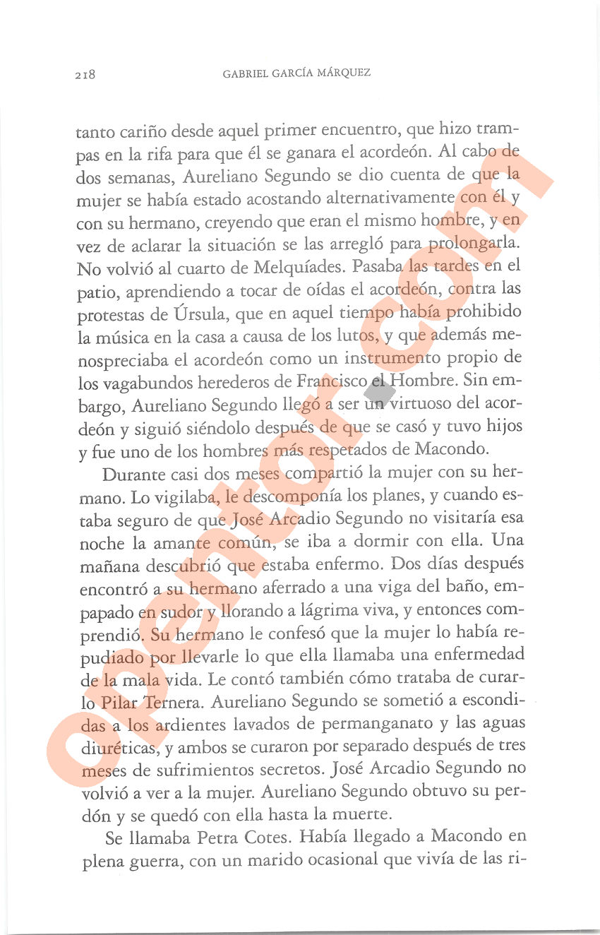 Cien años de soledad de Gabriel García Márquez - Página 218