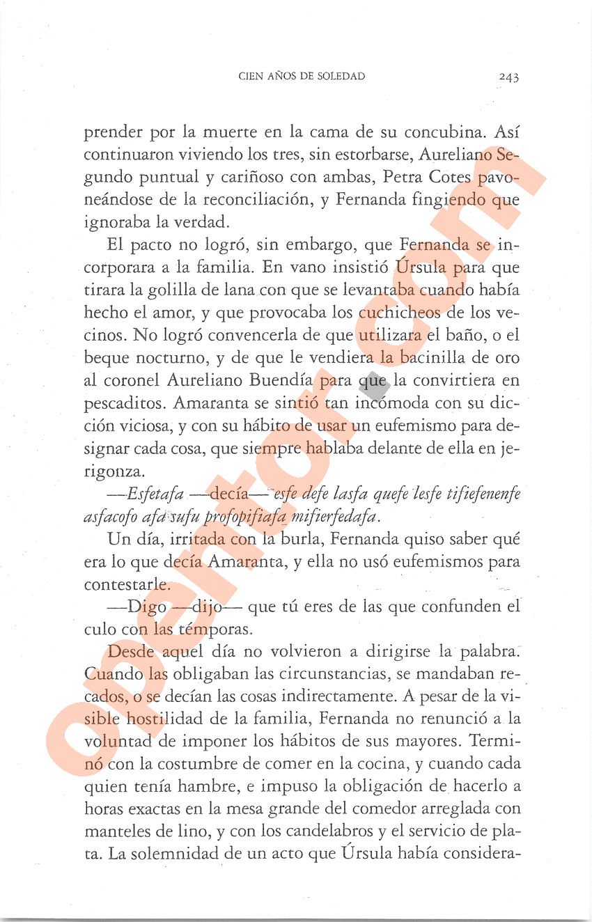 Cien años de soledad de Gabriel García Márquez - Página 243