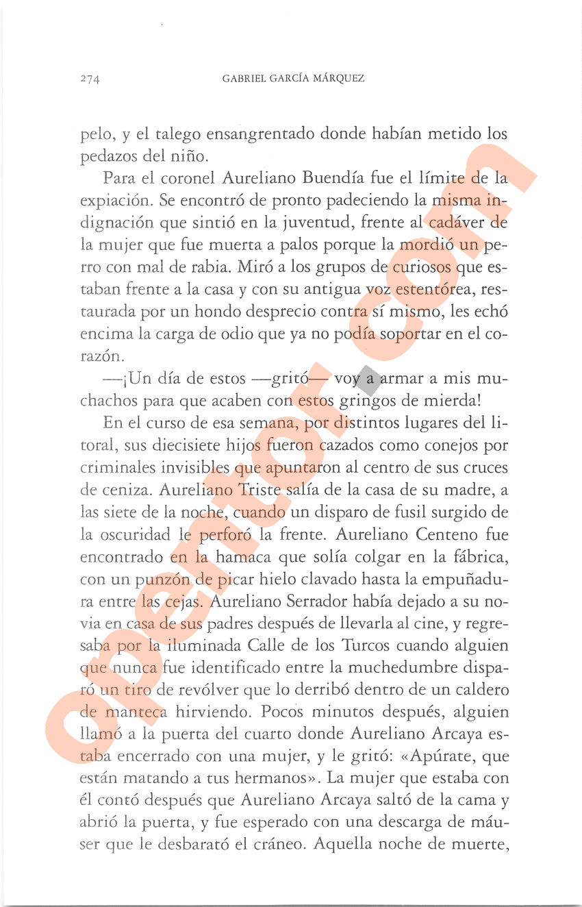 Cien años de soledad de Gabriel García Márquez - Página 274