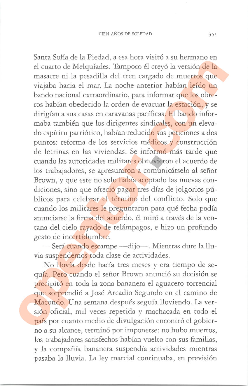 Cien años de soledad de Gabriel García Márquez - Página 351