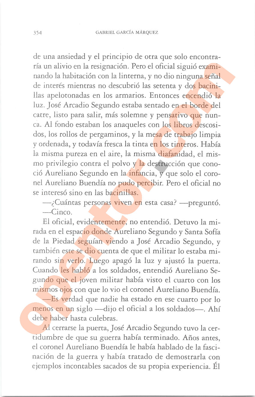 Cien años de soledad de Gabriel García Márquez - Página 354