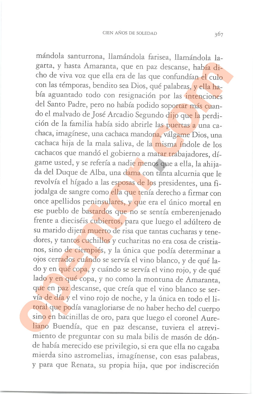 Cien años de soledad de Gabriel García Márquez - Página 367