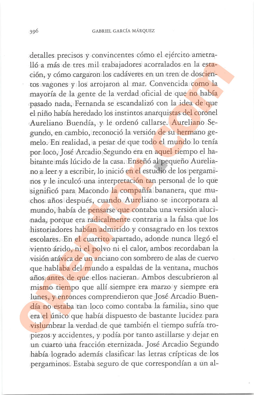 Cien años de soledad de Gabriel García Márquez - Página 396