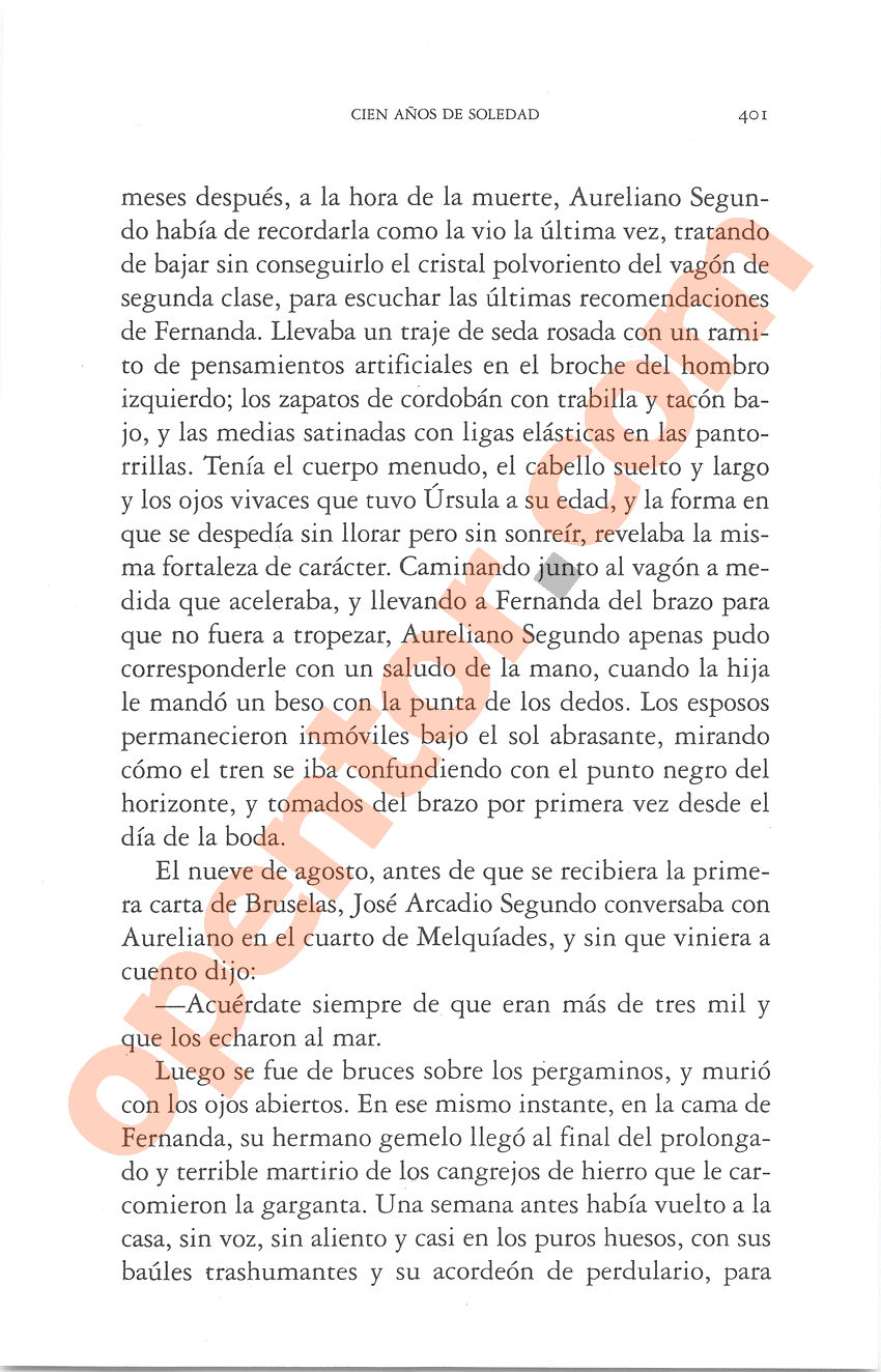 Cien años de soledad de Gabriel García Márquez - Página 401