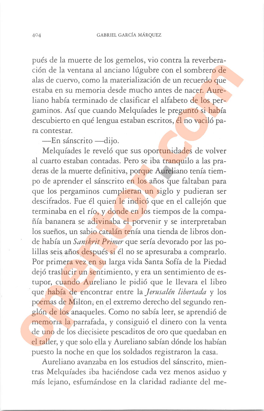 Cien años de soledad de Gabriel García Márquez - Página 404