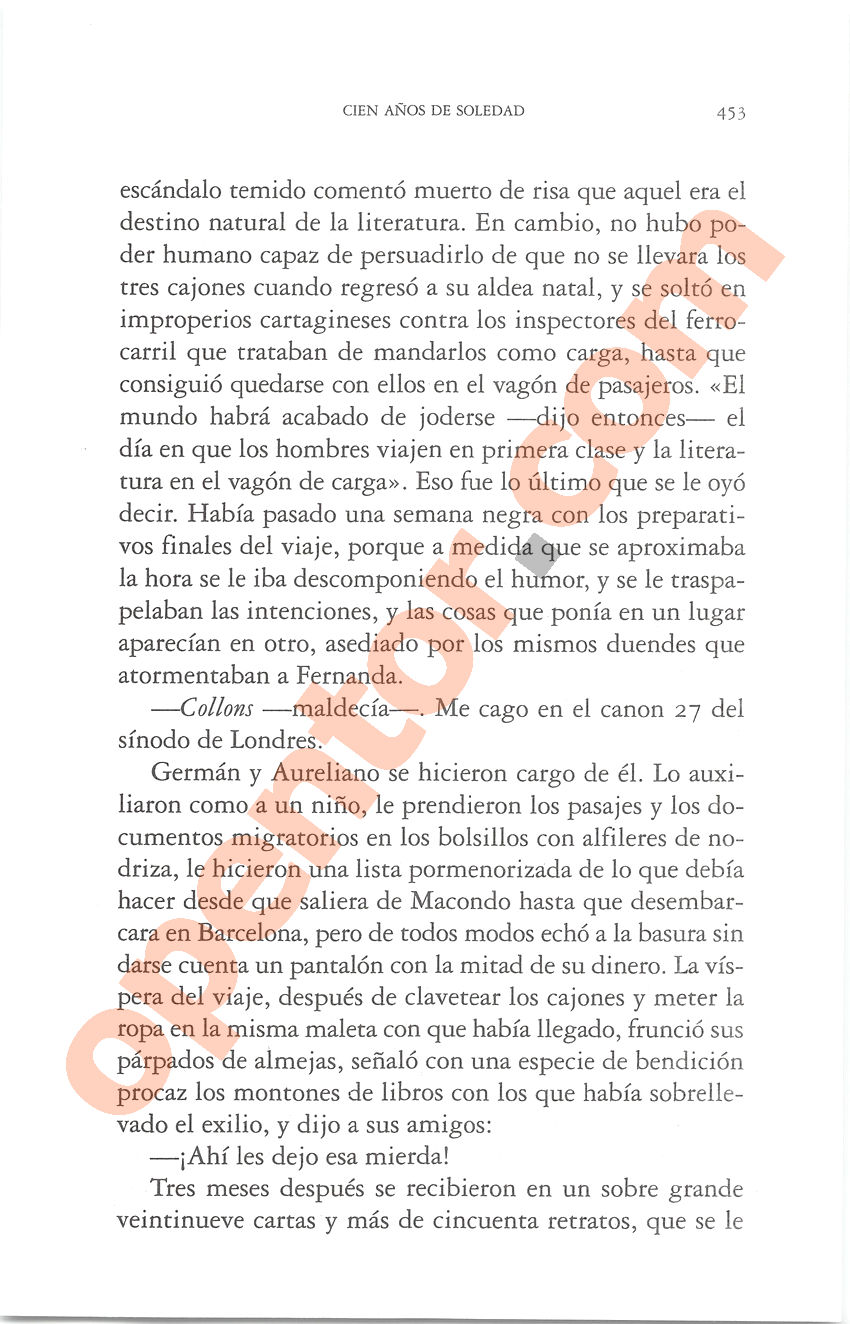 Cien años de soledad de Gabriel García Márquez - Página 453