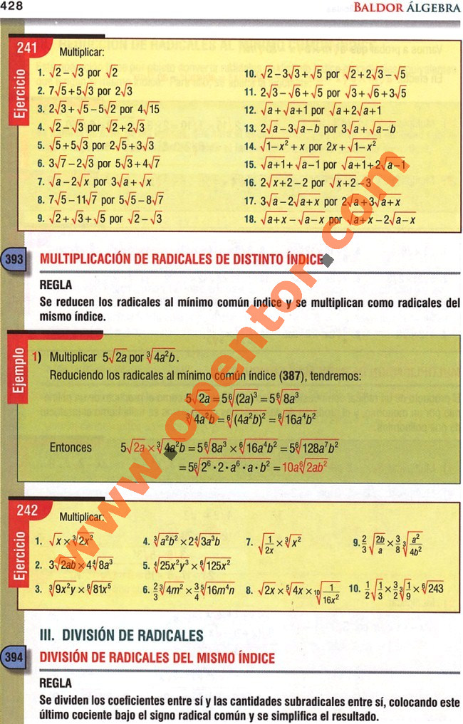Featured image of post Indice Del Algebra De Baldor Algebra desarrollada solucionario baldor ejercicios desarrollados de algebra de baldor baldor desarrolladao