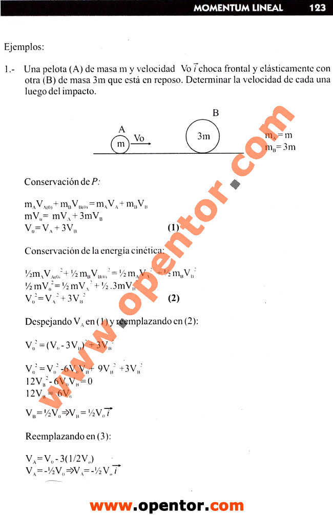 gusano Por adelantado Aclarar Ejemplos choques elásticos e inelásticos [1] - Física 2 Vallejo Zambrano -  Opentor