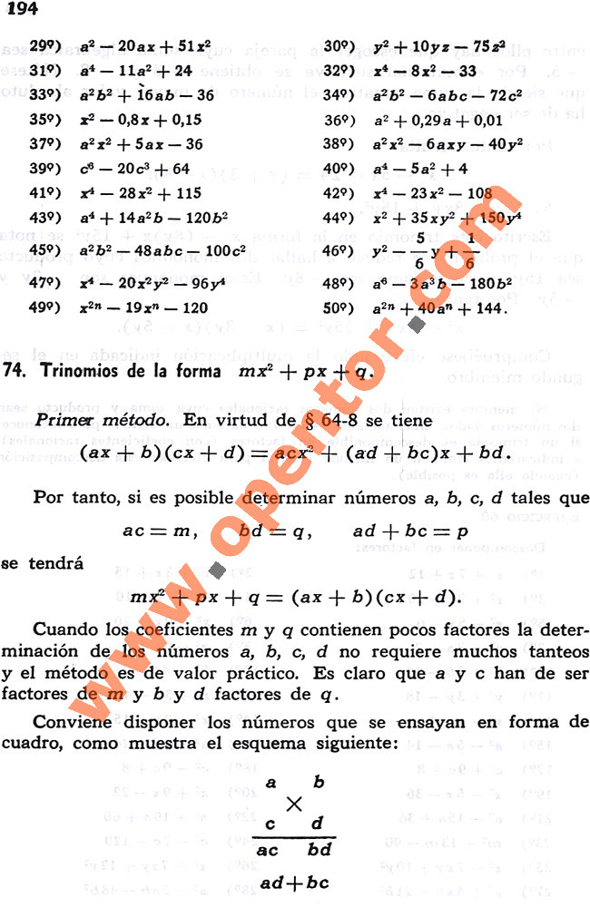 Álgebra 1 González Mancil Trinomio De La Forma Mx2 Px Q 1 Opentor 4893